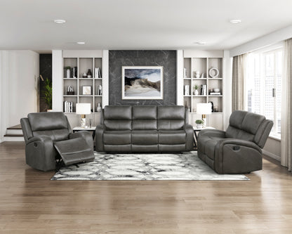 Homelegance Accent Rocker Reclining Chair in Gray Fabric 9601GY-1