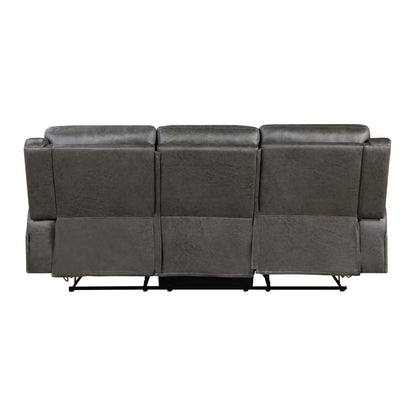 Homelegance Sofas Double Reclining Sectional Sofa Gray 9601GY-3