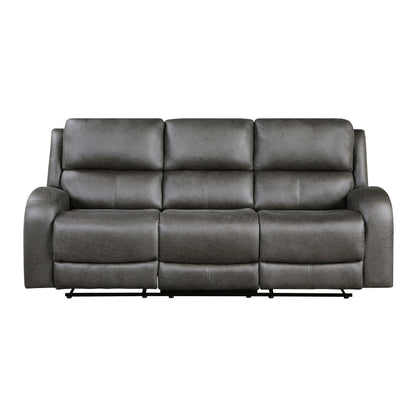 Homelegance Sofas Double Reclining Sectional Sofa Gray 9601GY-3