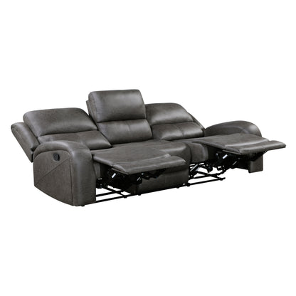 Homelegance Sofas Double Reclining Sectional Sofa Gray 9601GY-3