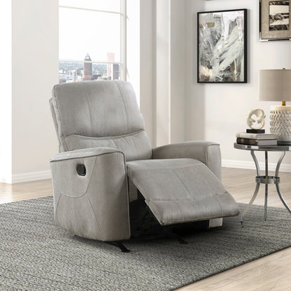 Homelegance Ouray Reclining Chair Gray Rocker Recliner 9602GY-1
