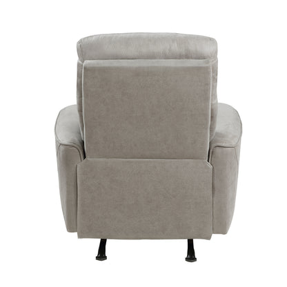 Homelegance Ouray Reclining Chair Gray Rocker Recliner 9602GY-1