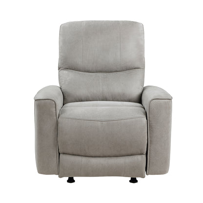Homelegance Ouray Reclining Chair Gray Rocker Recliner 9602GY-1