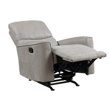 Homelegance Ouray Reclining Chair Gray Rocker Recliner 9602GY-1