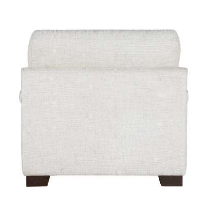 Homelegance Orson Accent Chair in Cream Chenille with Solid Wood Legs 9603CR-1