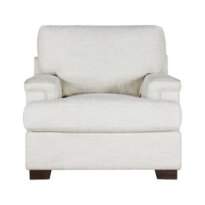 Homelegance Orson Accent Chair in Cream Chenille with Solid Wood Legs 9603CR-1