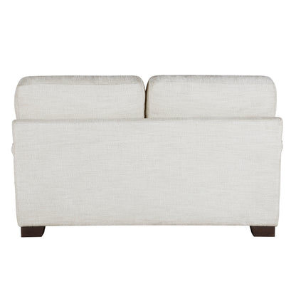 Homelegance Orson Loveseat in Cream Chenille with Reversible Cushions 9603CR-2