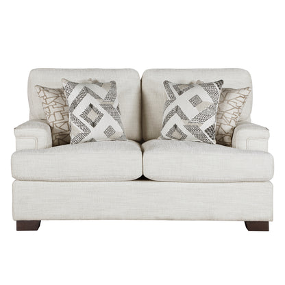 Homelegance Orson Loveseat in Cream Chenille with Reversible Cushions 9603CR-2