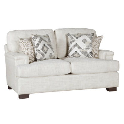 Homelegance Orson Loveseat in Cream Chenille with Reversible Cushions 9603CR-2