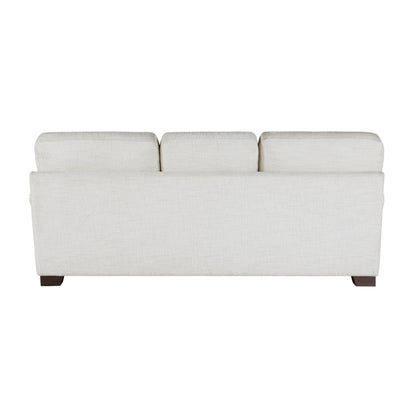 Homelegance Orson Sectional Sofa Cream Chenille with Espresso Legs 9603CR-3