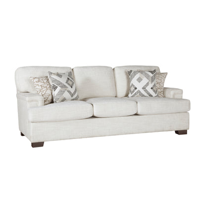 Homelegance Orson Sectional Sofa Cream Chenille with Espresso Legs 9603CR-3