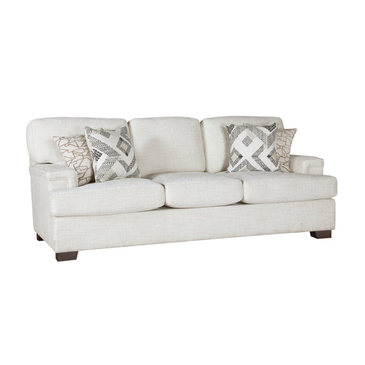 Homelegance Orson Sectional Sofa Cream Chenille with Espresso Legs 9603CR-3