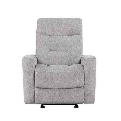 Homelegance Lyndon Glider Recliner Chair in Gray Chenille Fabric 9610GY-1