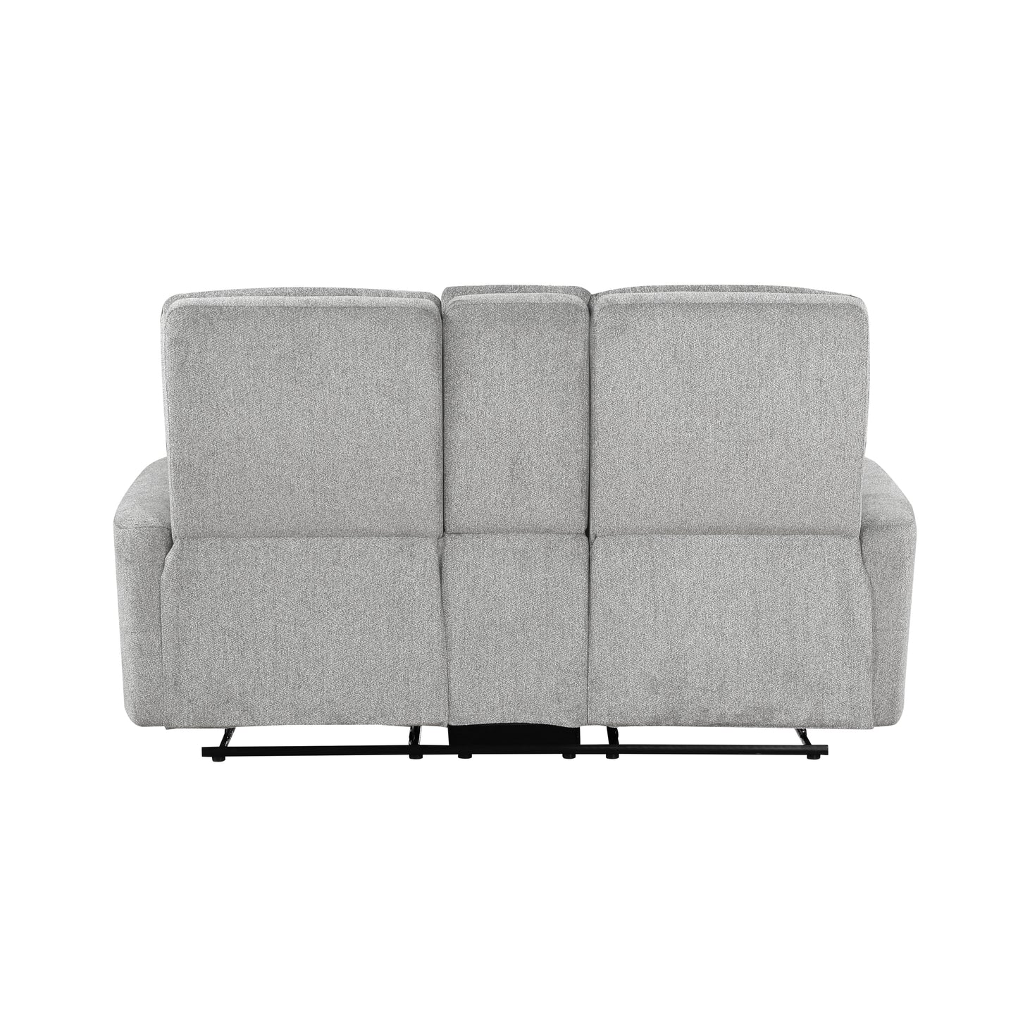 Homelegance Lyndon Gray Reclining Loveseat with Center Console 9610GY-2