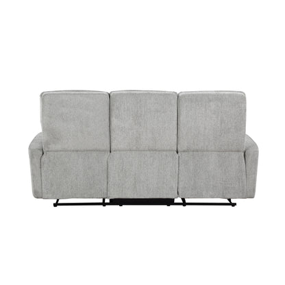 Homelegance Lyndon Gray Chenille Dual Reclining Sectional Sofa 9610GY-3