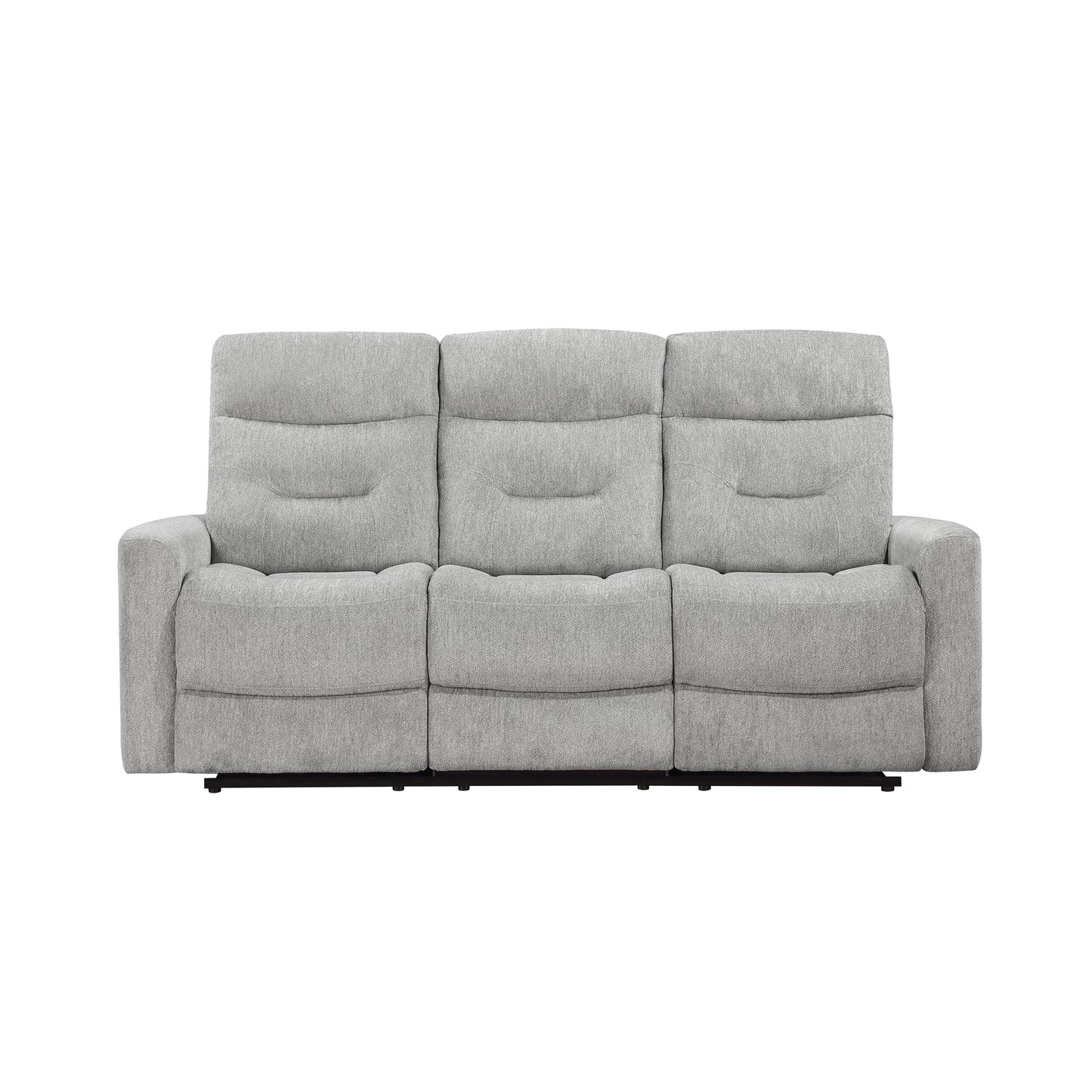 Homelegance Lyndon Gray Chenille Dual Reclining Sectional Sofa 9610GY-3