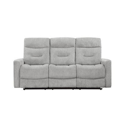 Homelegance Lyndon Gray Chenille Dual Reclining Sectional Sofa 9610GY-3