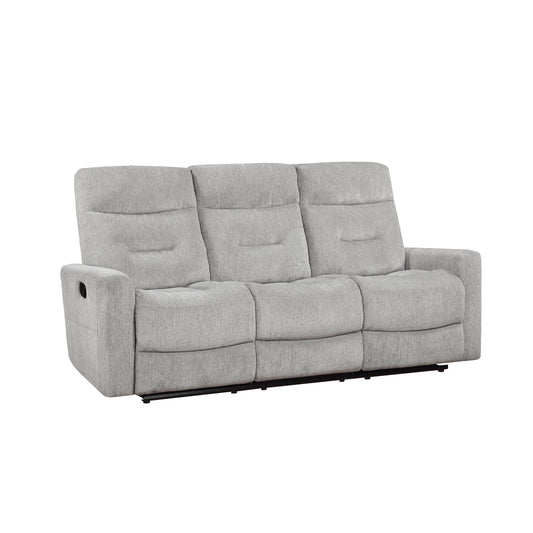 Homelegance Lyndon Gray Chenille Dual Reclining Sectional Sofa 9610GY-3