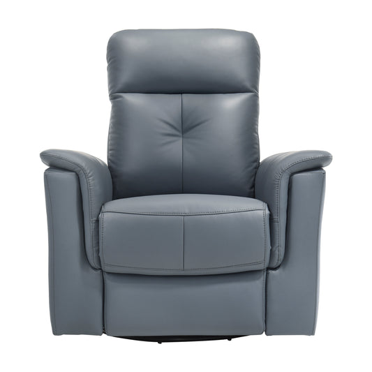 Homelegance Bristow Swivel Glider Reclining Chair in Blue Gray 9620BGY-1