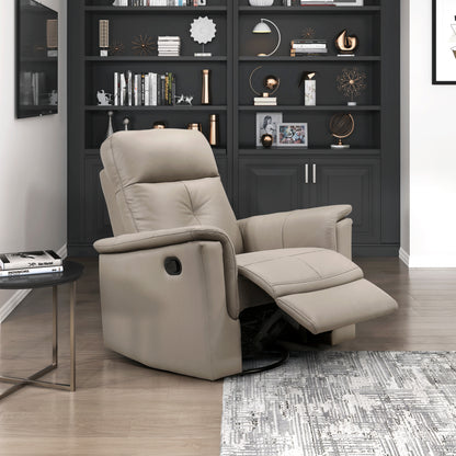 Homelegance Bristow Reclining Chair Swivel Glider in Latte 9620LTE-1