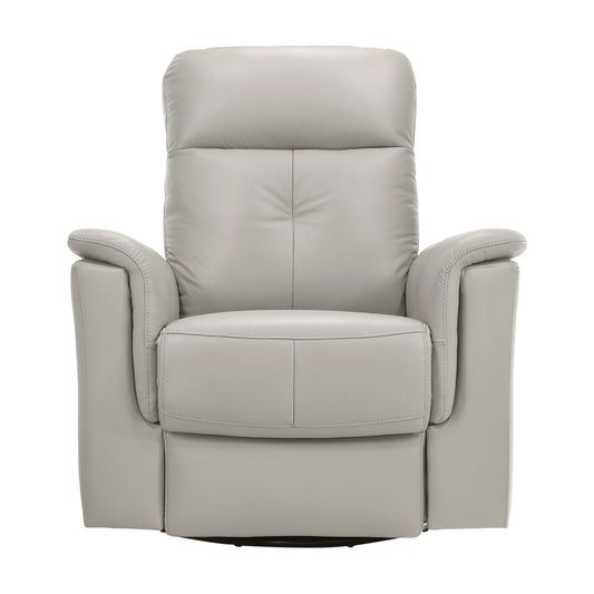 Homelegance Bristow Reclining Chair Silver Leather Swivel Glider 9620SVE-1