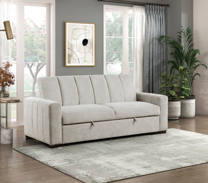 Homelegance Michah Sectional Sofa Light Gray Convertible Sleeper 9622LG-3CL