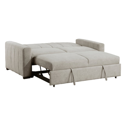 Homelegance Michah Sectional Sofa Light Gray Convertible Sleeper 9622LG-3CL