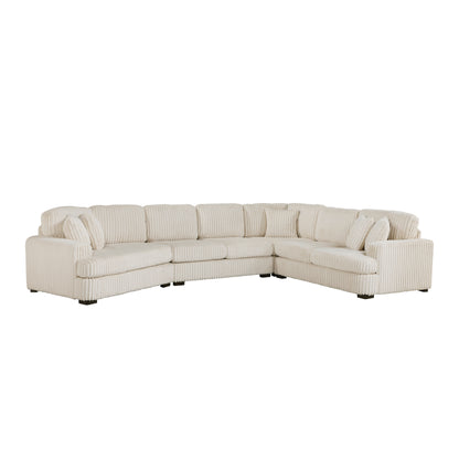 Homelegance Sectional Sofa in Elegant Beige 9623BE-4LU2R