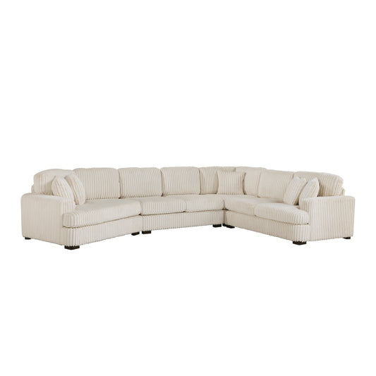 Homelegance Sectional Sofa in Elegant Beige 9623BE-4LU2R