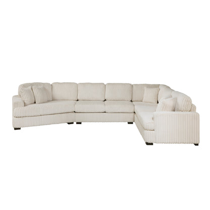 Homelegance Sectional Sofa in Elegant Beige 9623BE-4LU2R