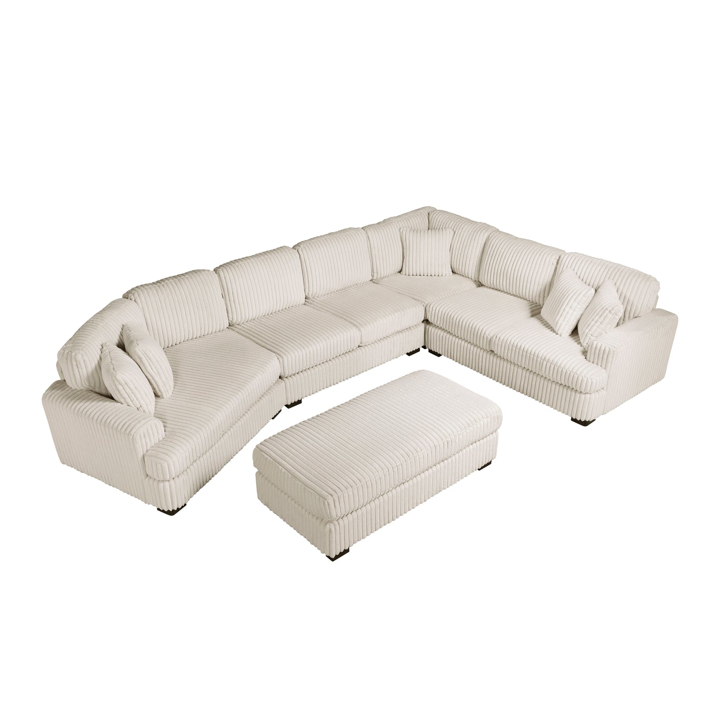 Homelegance Sectional Sofa in Elegant Beige 9623BE-5LU2R