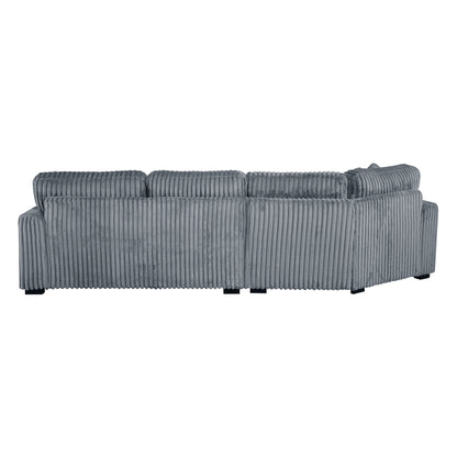 Homelegance Gray 2-Piece Sectional Sofa with Left Cuddler for Ultimate Comfort 9623GY-2LU2R