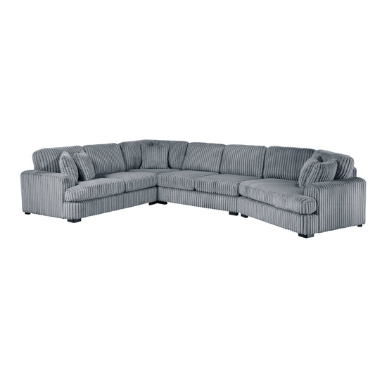 Homelegance Sectional Sofa Gray Fabric 9623GY-42LRU