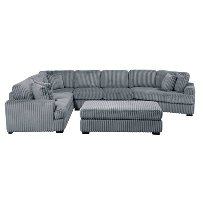 Homelegance Sectional Sofa Gray Fabric 9623GY-52LRU