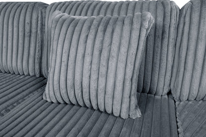 Homelegance 2-Piece Gray Sectional Sofa with Right Cuddler 9623GY-22LRU