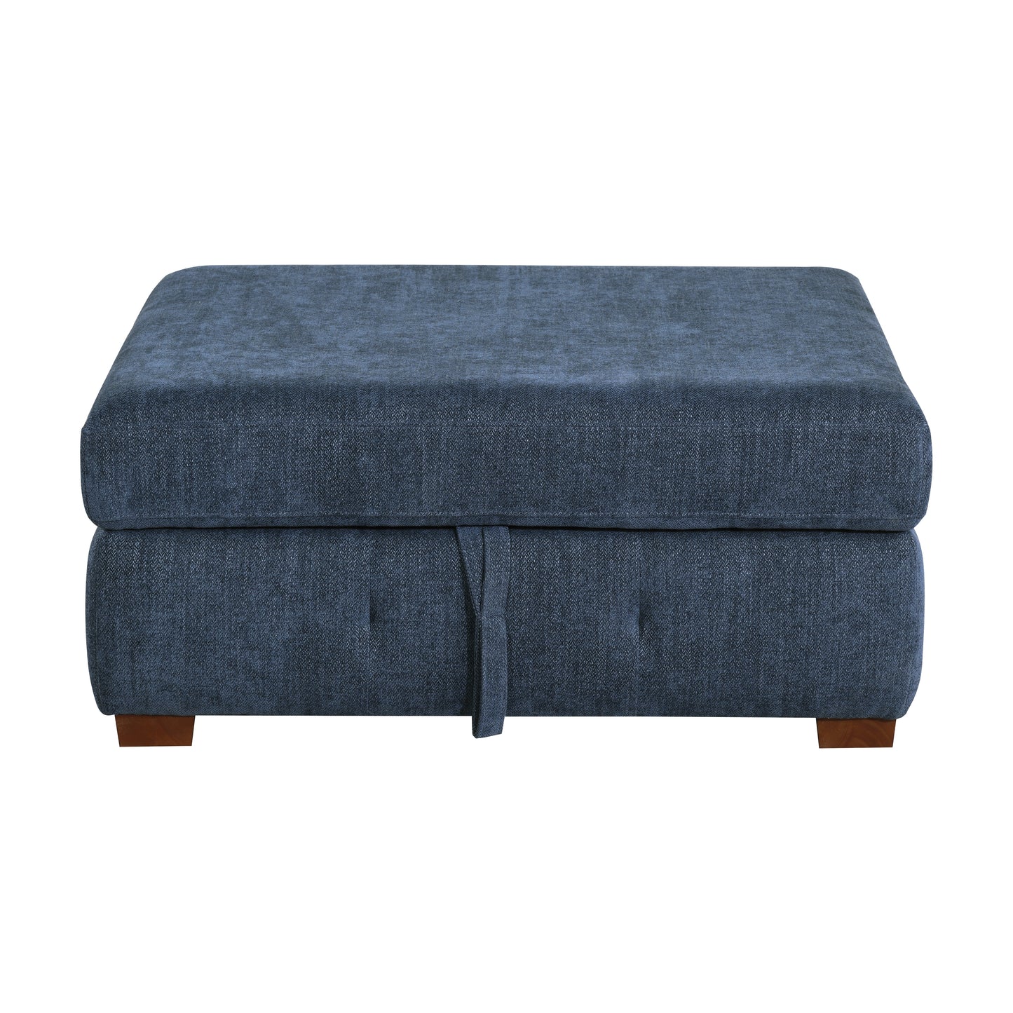 Homelegance Raife Storage Ottoman Blue Chenille Upholstery 9624BU-4