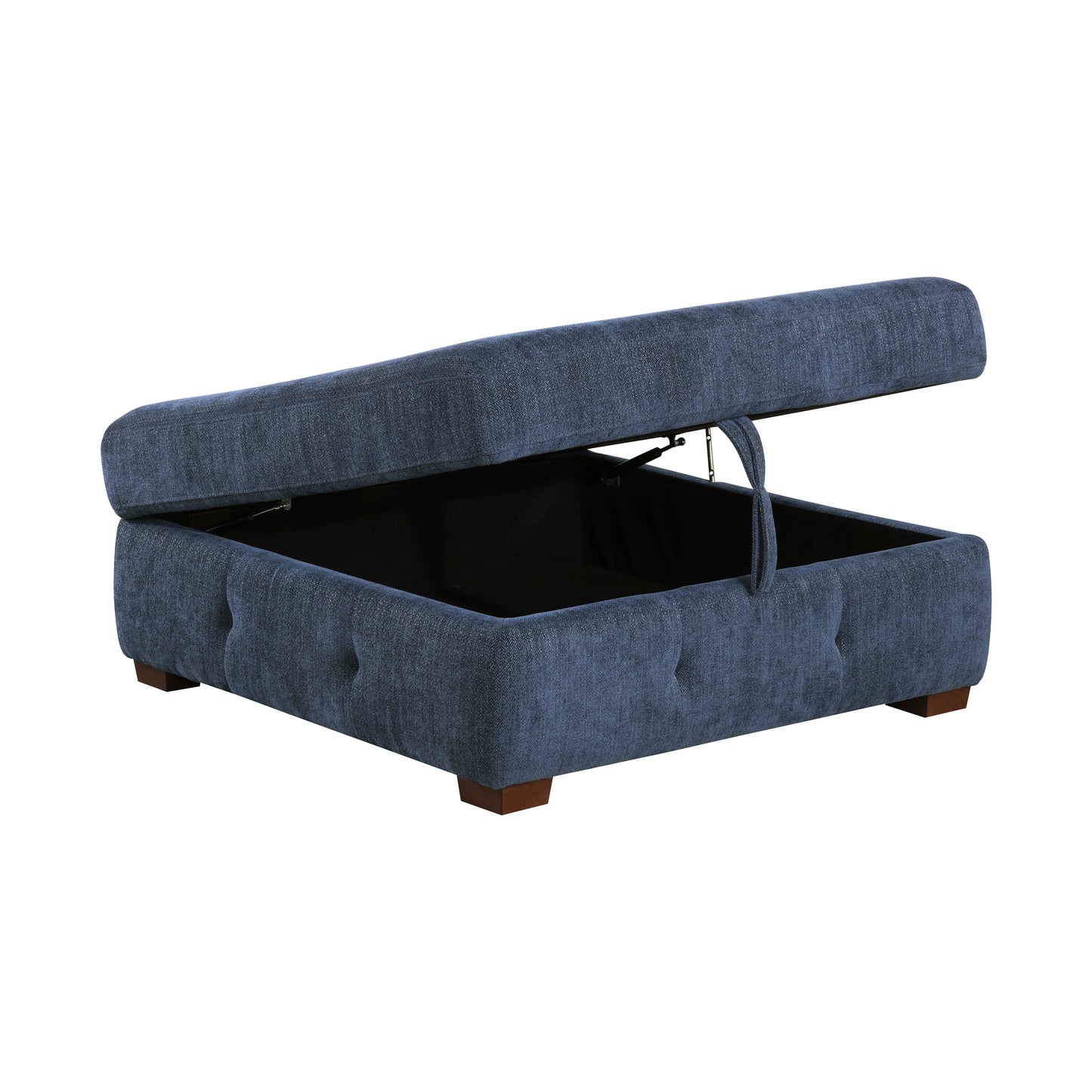 Homelegance Raife Storage Ottoman Blue Chenille Upholstery 9624BU-4