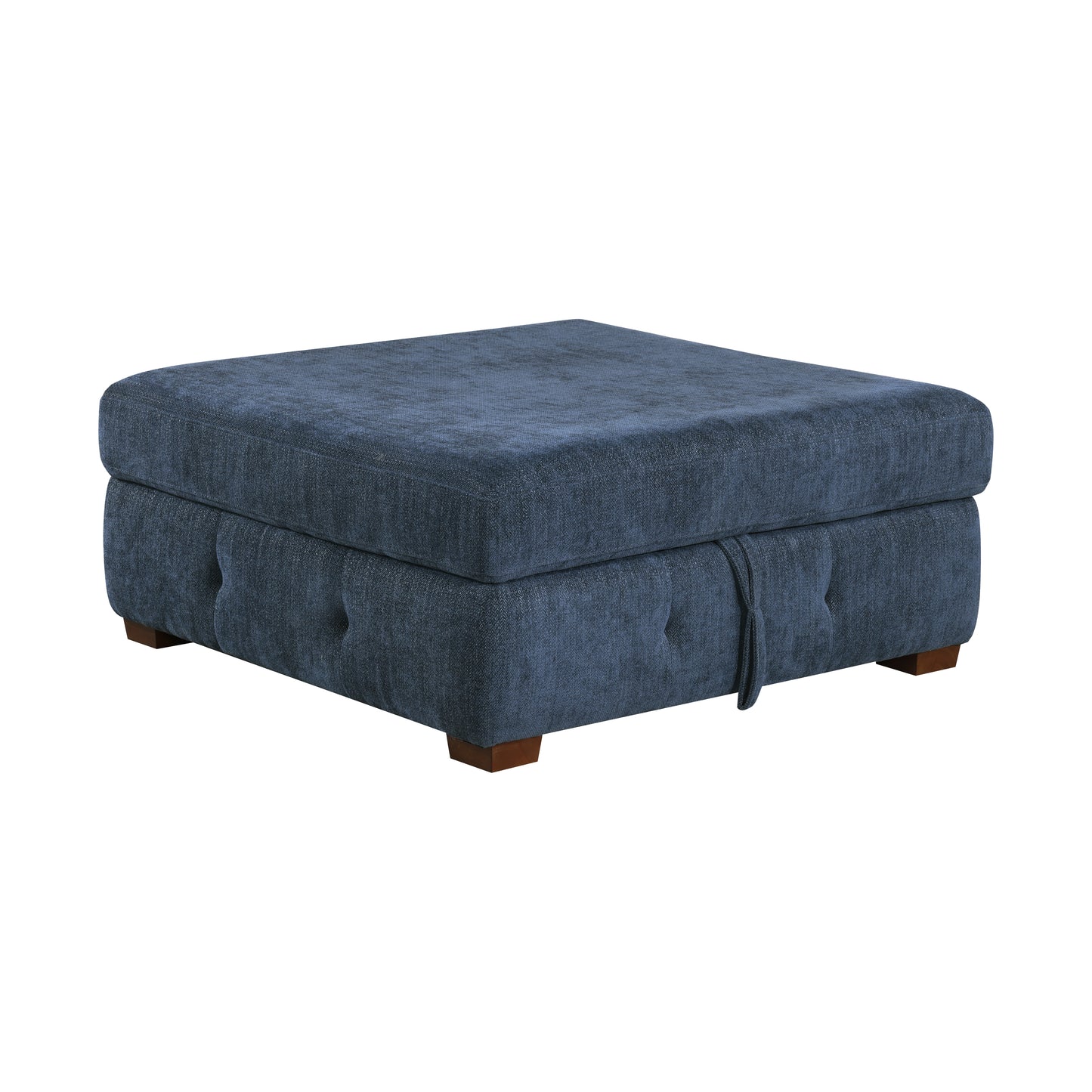 Homelegance Raife Storage Ottoman Blue Chenille Upholstery 9624BU-4