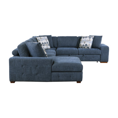 Homelegance Raife Sectional Sofa in Blue 9624BU-42RLC