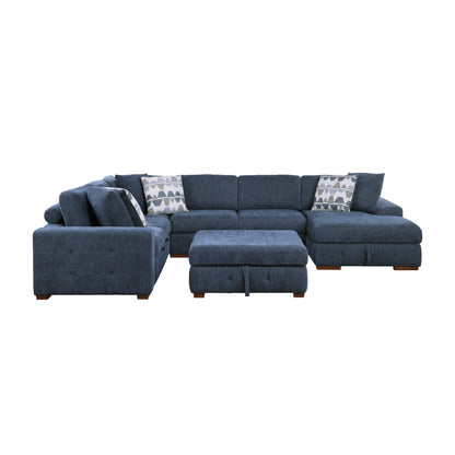 Homelegance Raife Sectional Sofa in Blue Upholstery 9624BU-52LRC