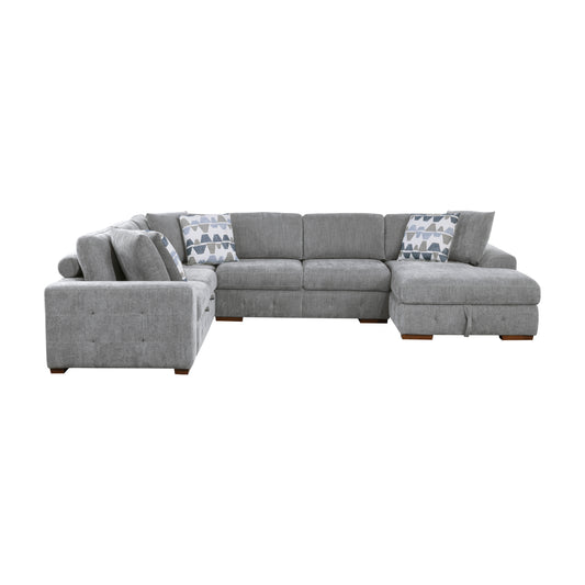 Homelegance Raife Sectional Sofa in Gray 9624GY-42LRC for Stylish Living