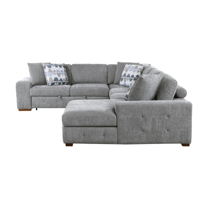 Homelegance Raife Sectional Sofa in Gray 9624GY-42LRC for Stylish Living