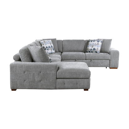 Homelegance Raife Sectional Sofa in Gray 9624GY-42RLC
