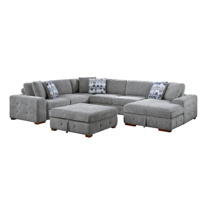 Homelegance Raife Sectional Sofa in Gray 9624GY-52LRC for Stylish Living
