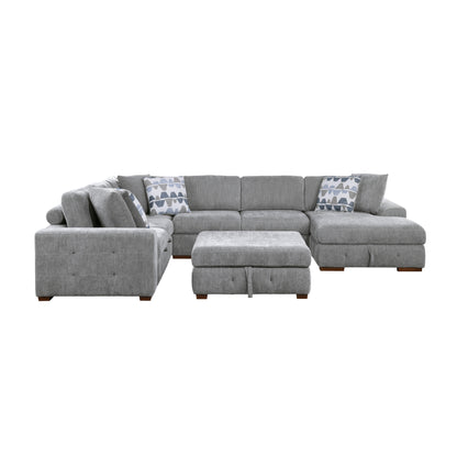 Homelegance Raife Sectional Sofa in Gray 9624GY-52LRC for Stylish Living