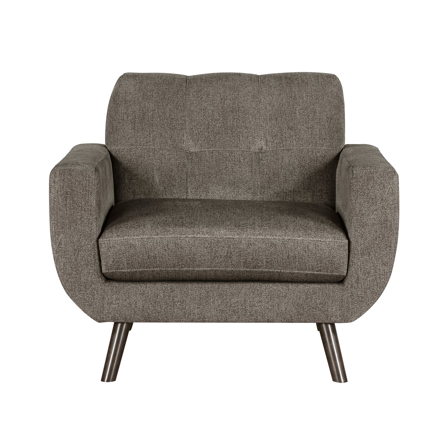 Homelegance Janne Accent Chair in Brown Textured Microfiber 9627CAF-1