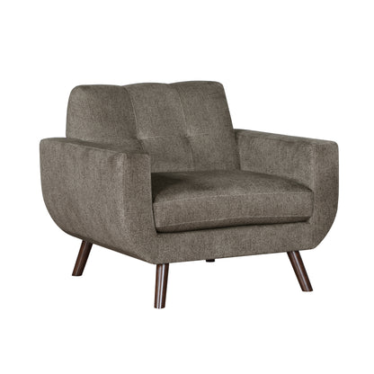 Homelegance Janne Accent Chair in Brown Textured Microfiber 9627CAF-1