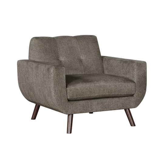 Homelegance Janne Accent Chair in Brown Textured Microfiber 9627CAF-1