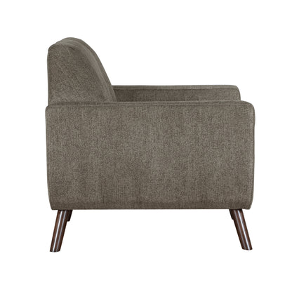 Homelegance Janne Accent Chair in Brown Textured Microfiber 9627CAF-1