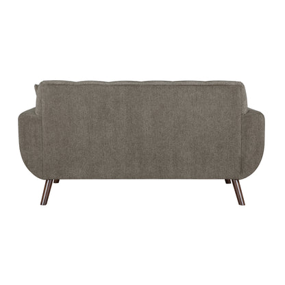 Homelegance Janne Loveseat in Brown Textured Microfiber 9627CAF-2
